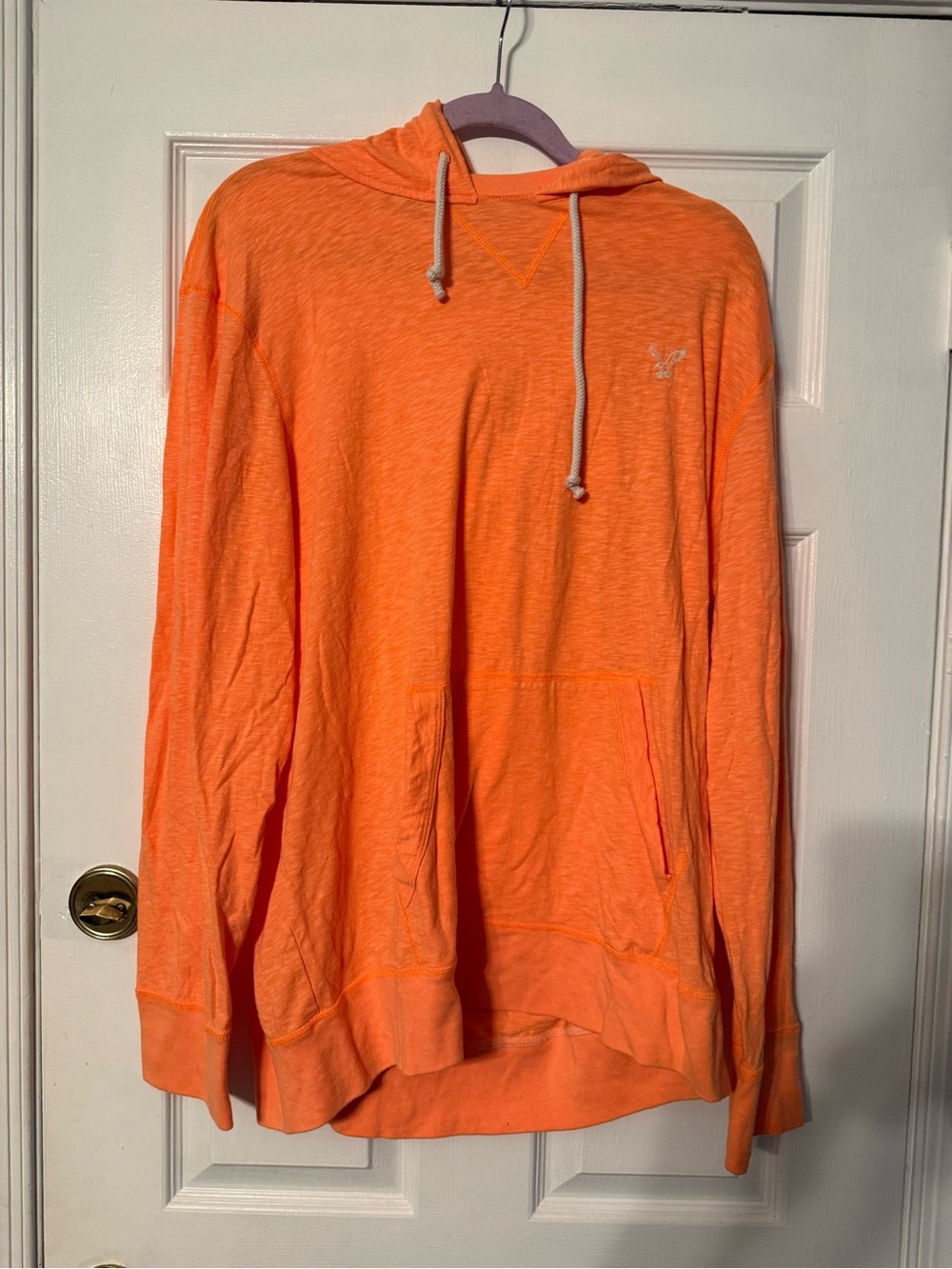 American Eagle Outfitters Orange Pullover Hoodie